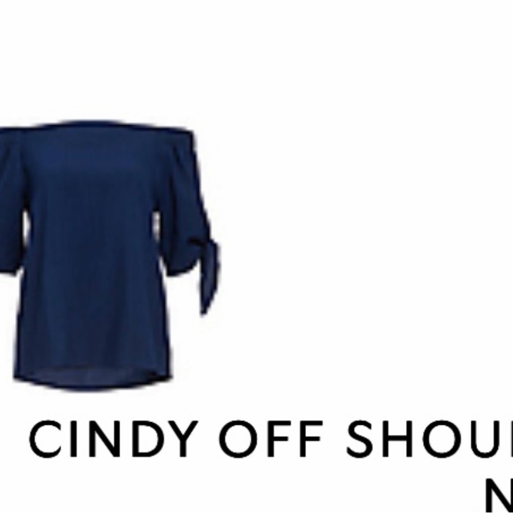 Navy Off-Shoulder Blouse